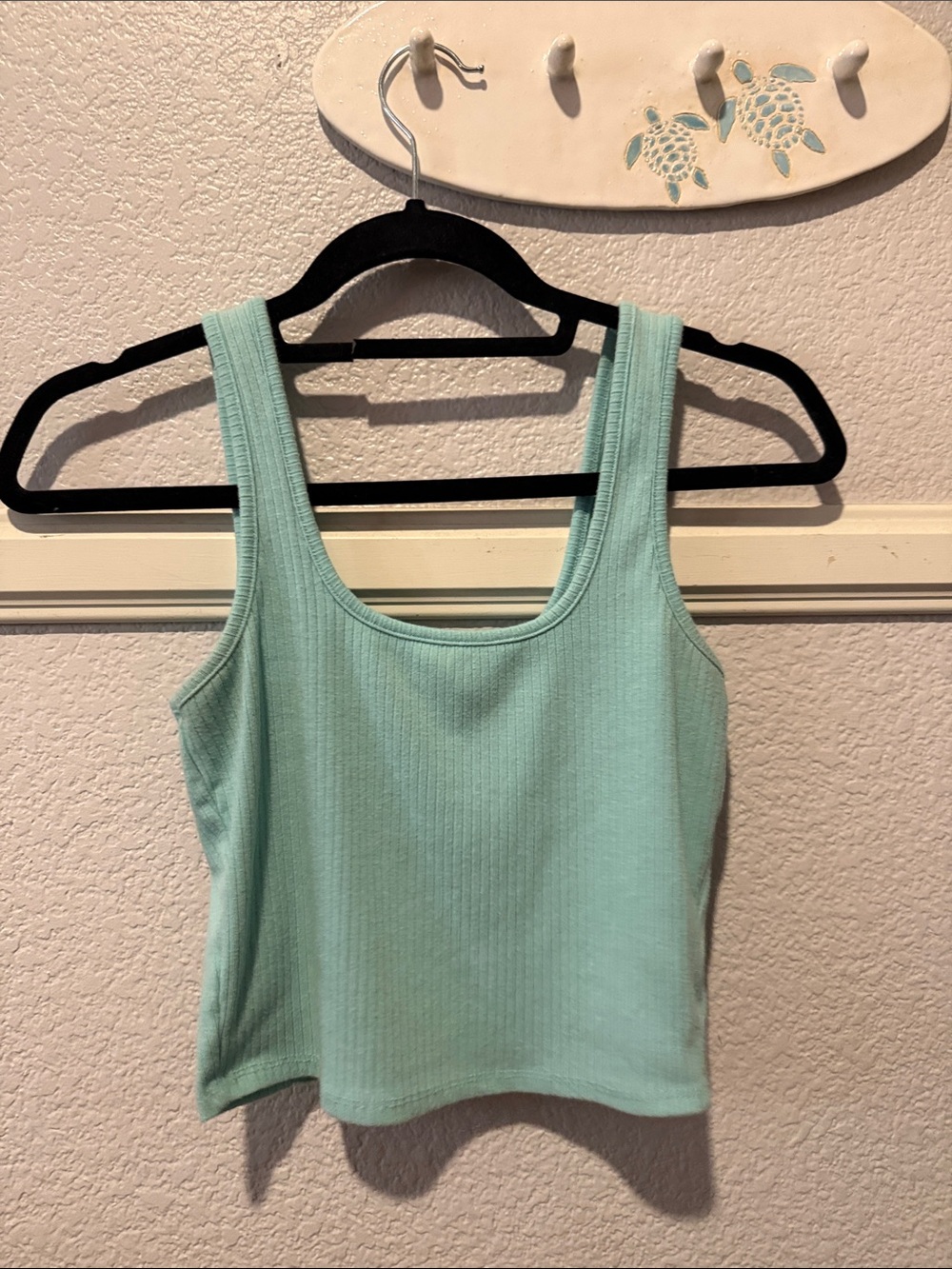 Tilly's Mint Ribbed Tank Top